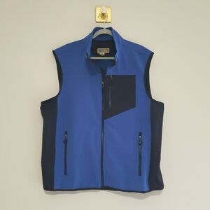 Duluth Trading Co Windfront Vest Men XL Blue Full Zip Pockets Hiking Camping